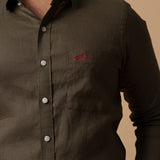Olive Green Linen